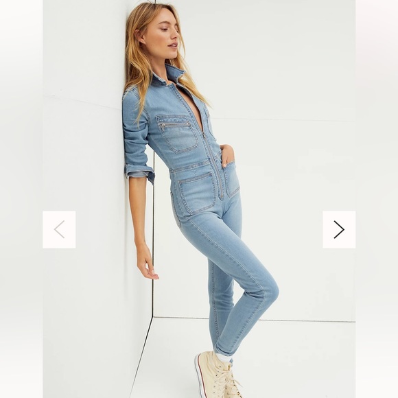 Free People Pants - Free People Lennox Jumpsuit dark gray/blue